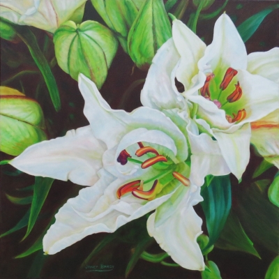 You Talk to Me - White Oriental Lilies